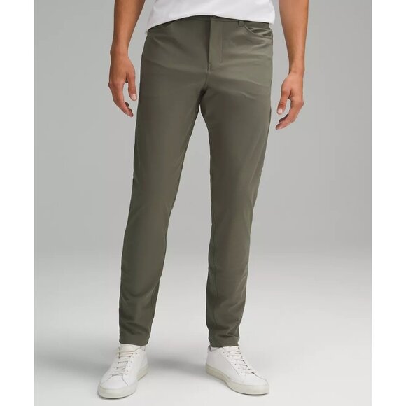 Lululemon ABC Slim-Fit Pant Army Green 33x 32" Office Preppy Casual - Picture 1 of 8